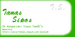 tamas sipos business card